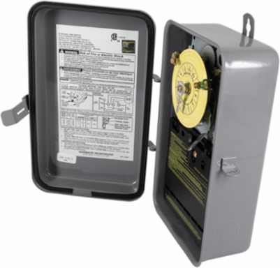 24-Hour Mechanical Time Switch, 120 VAC, SPST, Indoor/Outdoor