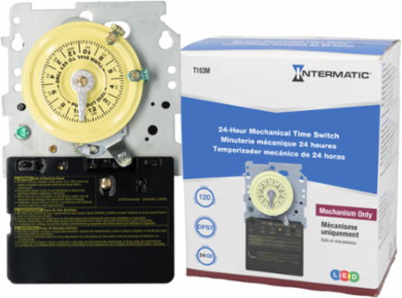 24-Hour 120V DPST Mechanical Time Switch Mechanism