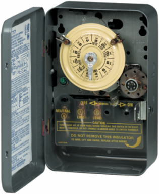24-Hour Mechanical Time Switch 120 VAC 60Hz DPST Indoor Metal Enclosure