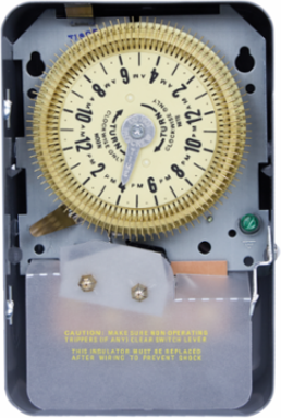 24-Hour Mechanical Time Switch, 480 VAC, SPDT, Indoor Metal Enclosure