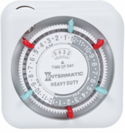 Heavy-Duty Indoor Mechanical Plug-In Timer 24-Hour, 125 VAC