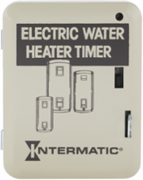 Electric Water Heater Timer, 208-250VAC, 60Hz, SPST, 25A