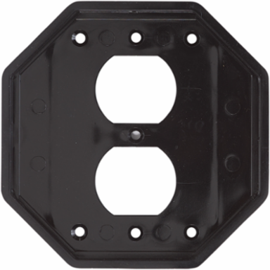 Double-Gang Duplex Insert Weatherproof Cover Black