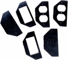 Double-Gang Insert Set, Weatherproof, Black