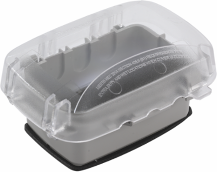 Extra-Duty In-Use Weatherproof Cover, Single-Gang, Clear, 2.75 Inch Depth
