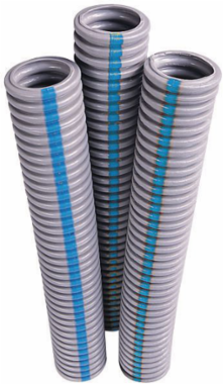 PVC 1/2 Inch x 10 Foot CSA Grey Cor-Line Electrical Tubing