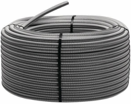 2 Inch x 225 Feet CSA/UL Grey Cor-Line ENT Tubing, Lightweight PVC, Flexible