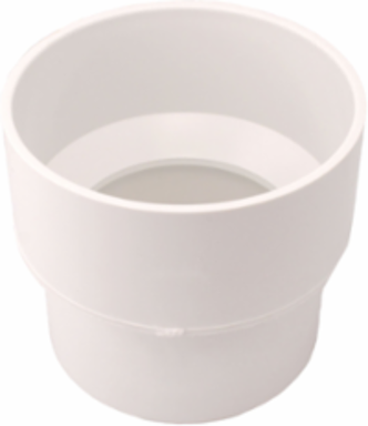 4 Inch x 2 Inch PVC Coupling Duct to PVC-SW x SW, Lightweight, CSA Certified