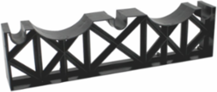 4 Inch x 3 Inch Monobloc PE 2-Way Duct Spacer, 3 Inch Diameter, 0.206 kg