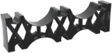 4 Inch x 1-1/2 Inch x 1-1/2 Inch x 3 Inch PE 2-Way Duct Spacer Monobloc