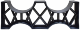 Monobloc 2-Way Duct Spacer, 3 Inch Diameter, PE Material, Lightweight Design