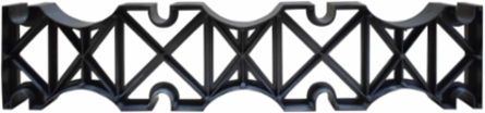 4 Inch x 3 Inch Monobloc 3-Way Duct Spacer, 0.356 kg Weight