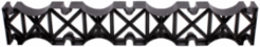 4 Inch x 3 Inch Monobloc 4-Way Duct Spacer, Lightweight, 0.471 kg