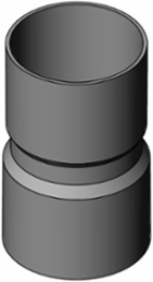 5 Inch PVC Cond. to Duct Adapter SOCxSOC Long - Durable, Easy Installation