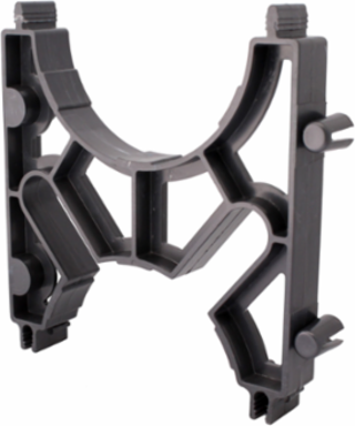 Intermediate Vertical Lok Spacer 4 Inch x 2 Inch, ABS Material, Black, Snap Fit