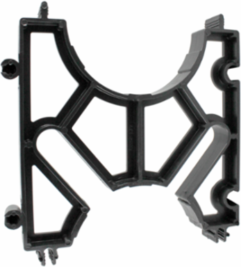 Intermediate Vertical Lok Spacer 4 Inch x 3 Inch ABS, Snap Fit, Black
