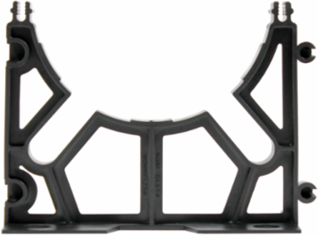Base Vertical Lok Spacer 6 Inch x 1-1/2 Inch, ABS Material, Black, Snap Fit