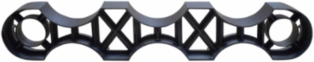 Monobloc Spacer 3-1/2 Inch x 1 Inch x 1 Inch x 2 Inch, PE Material, Black