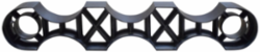 Monobloc Spacer 3-1/2 Inch x 1 Inch x 1 Inch x 2 Inch, PE Material, Black