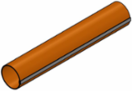 90MM x 3M Type II Split Duct P/E Orange Bell, Lightweight, Flexible Design