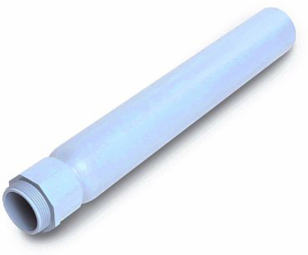 PVC Slip Meter Riser 2 Inch Diameter x 24 Inch Length with Terminal Adapter
