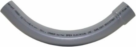 PVC 1-1/2 Inch 90° Standard Elbow SPxBE, Lightweight and Chemical Resistant