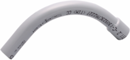 PVC 2-1/2 Inch x 90° Standard Radius Elbow SPxBE, Lightweight, CSA Certified