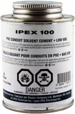 PVC Solvent Cement Clear Low VOC 250ml for Electrical Applications