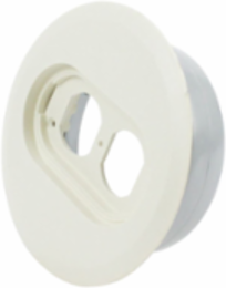 Scepter PVC Floor Box Almond, 5.7 Inch x 5.7 Inch, Flush Mount, 1 Outlet