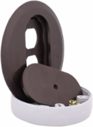 PVC Floor Box Brown Scepter with Flush Mount Design and 1 Outlet
