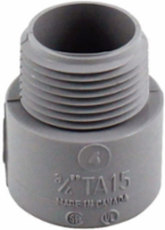 PVC Terminal Adapter 3/4 Inch, Threaded Male End, UL 651 Certified