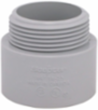 1-1/4 Inch PVC Terminal Adapter, Threaded Male End, UL 651 Certified