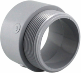 2 Inch PVC Terminal Adapter with Threaded Male End, UL 651 Certified