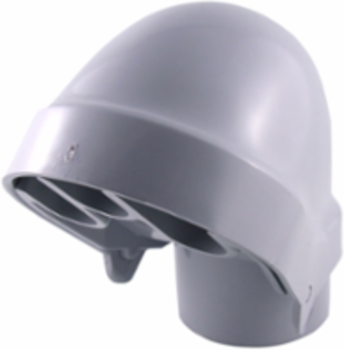 1-1/2 Inch PVC Service Entrance Fitting with Removable Cover and Knockouts