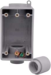 PVC Single Gang Deep Electrical Box with 1-Inch Entry Hub, UL 514C Certified