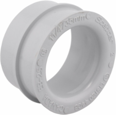 PVC End Bell Socket 2-1/2 Inch Schedule 40, Impact Resistant
