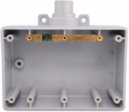 PVC Triple Gang Box with Weatherproof Design and 1/2", 3/4", 1" Hubs
