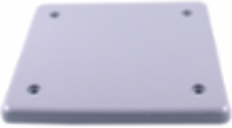 PVC Double Gang Cover Plate Blank with Gasket, 2 Gang, Grey