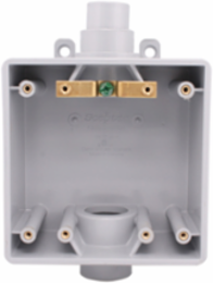 PVC Double Gang Box Grey - 2 Outlets, Lightweight, Durable Material