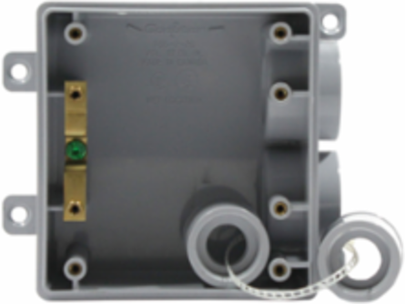 F-Series Double Gang Box PVC, 2 Outlets, 1 Inch Conduit Opening, UL Listed