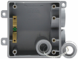 F-Series Double Gang Box PVC, 2 Outlets, 1 Inch Conduit Opening, UL Listed