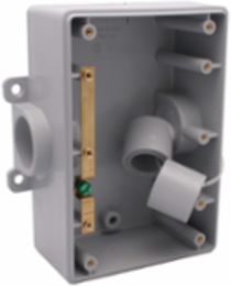 PVC Triple Gang Electrical Box, 3 Outlets, Weatherproof, Lightweight