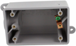 PVC Single Gang Box 1/2 Inch with Reducer Bushings and Molded Mounting Feet