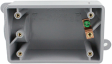 F-Series 3/4 Inch PVC Single Gang Box with Molded Mounting Feet
