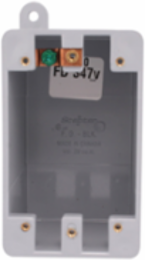 Single Gang Deep PVC Gang Box with 1 Outlet, Weatherproof, Grey