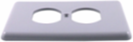 PVC Single Gang Cover Plate with Brass Screws, Grey, Durable for Indoor Use