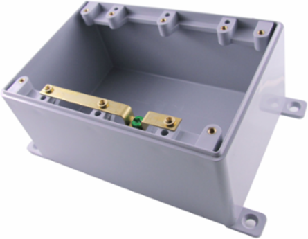 F-Series Deep PVC Triple Gang Box with 1/2", 3/4", 1" Hubs