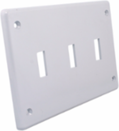 PVC Triple Gang Cover Plate for Switch - 3 Gangs, Durable, Grey