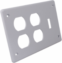PVC Triple Gang Cover Plate, 3 Gangs, Durable for Indoor Use