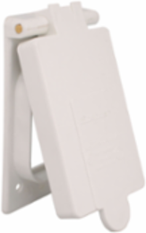 Weatherproof PVC Single Gang Cover with Brass Screws, White